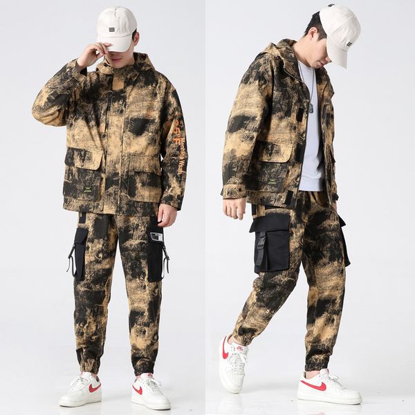 tracksuits camouflage military tracksuit hooded loose long sleeve jacket men casual hip hop mens sportswear sets autumn, Gray
tracksuits camouflage military tracksuit hooded loose long sleeve jacket men casual hip hop mens sportswear sets autumn, Gray