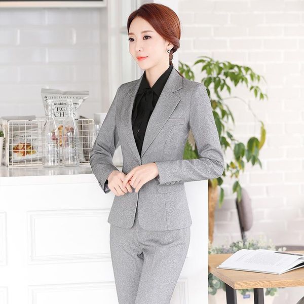 women solid black grey slim pants suits jacket and pant 2 piece set for work outfit womens two pieces blazer with women's, White
women solid black grey slim pants suits jacket and pant 2 piece set for work outfit womens two pieces blazer with women's, White