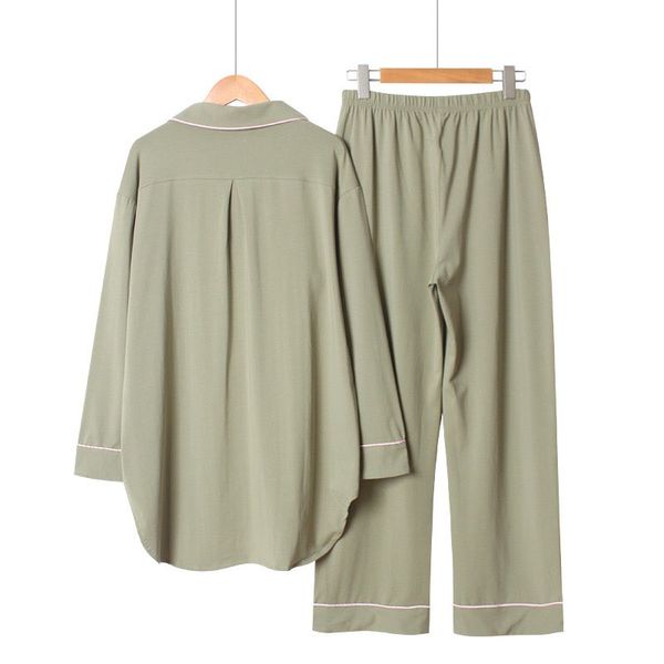20212021 spring and autumn new women solid color simple style pajamas set ladies comfort cotton large size loose homewear for femme, Black;red
20212021 spring and autumn new women solid color simple style pajamas set ladies comfort cotton large size loose homewear for femme, Black;red