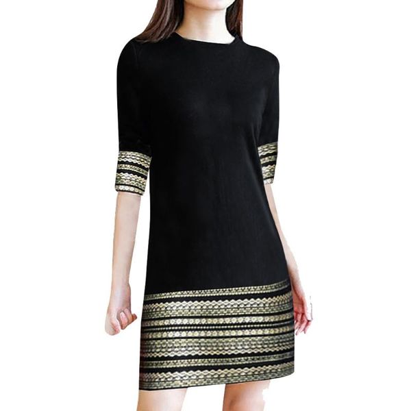 casual dresses fashion women's vintage elegant splice middle sleeve easy mini dress formal winter 2021, Black;gray
casual dresses fashion women's vintage elegant splice middle sleeve easy mini dress formal winter 2021, Black;gray
