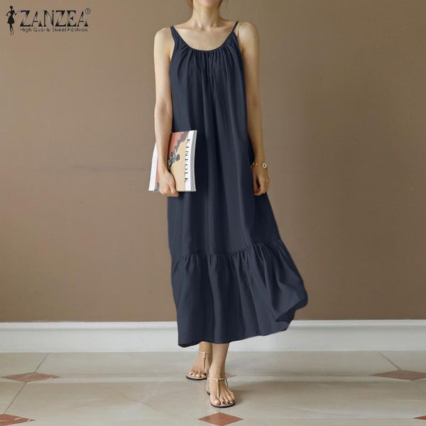 casual dresses summer women dress bohemian solid straps sundress zanzea party slip femme robe beach ruffles hem vestidos, Black;gray
casual dresses summer women dress bohemian solid straps sundress zanzea party slip femme robe beach ruffles hem vestidos, Black;gray