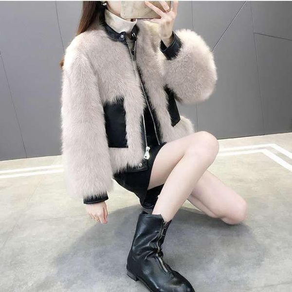 women's fur & faux 2021 winter women coat thick fluffy full sleeve luxury jacket elegant mujer bontjas warm furry shaggy outerwear, Black
women's fur & faux 2021 winter women coat thick fluffy full sleeve luxury jacket elegant mujer bontjas warm furry shaggy outerwear, Black