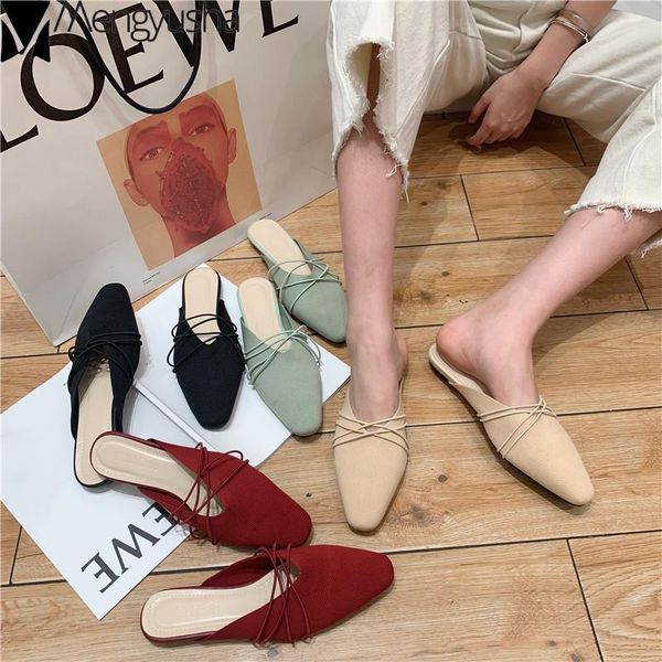 slippers women summer shoes mesh weaving mules flats brief solid comfy slides pointed closed toe flipflops narrow band femme2021, Black
slippers women summer shoes mesh weaving mules flats brief solid comfy slides pointed closed toe flipflops narrow band femme2021, Black