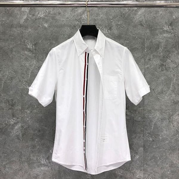 men's casual shirts 2021 fashion brand men slim white short sleeve shirt oxford middle striped cotton solid clothing, White;black
men's casual shirts 2021 fashion brand men slim white short sleeve shirt oxford middle striped cotton solid clothing, White;black