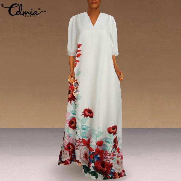 celmia vintage floral printed maxi long dress women 2021 summer casual loose party robe lantern sleeve v-neck vestidos femme 5xl dresses, Black;gray
celmia vintage floral printed maxi long dress women 2021 summer casual loose party robe lantern sleeve v-neck vestidos femme 5xl dresses, Black;gray