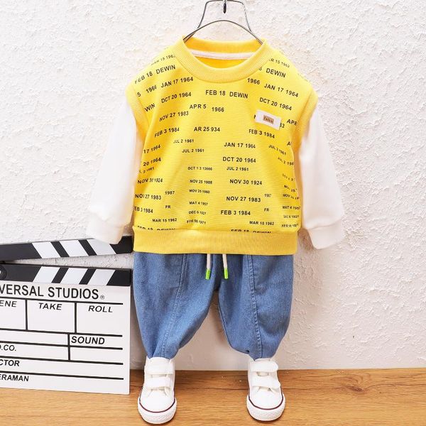 clothing sets autumn boys clothes outfits two piece set fashion stitching letters long-sleeved t-sleeves with elasticated trousers, White
clothing sets autumn boys clothes outfits two piece set fashion stitching letters long-sleeved t-sleeves with elasticated trousers, White