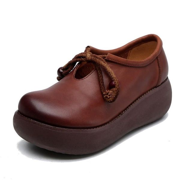 dress shoes women vintage 2021 spring real leather high heel casual wedge pumps, Black
dress shoes women vintage 2021 spring real leather high heel casual wedge pumps, Black