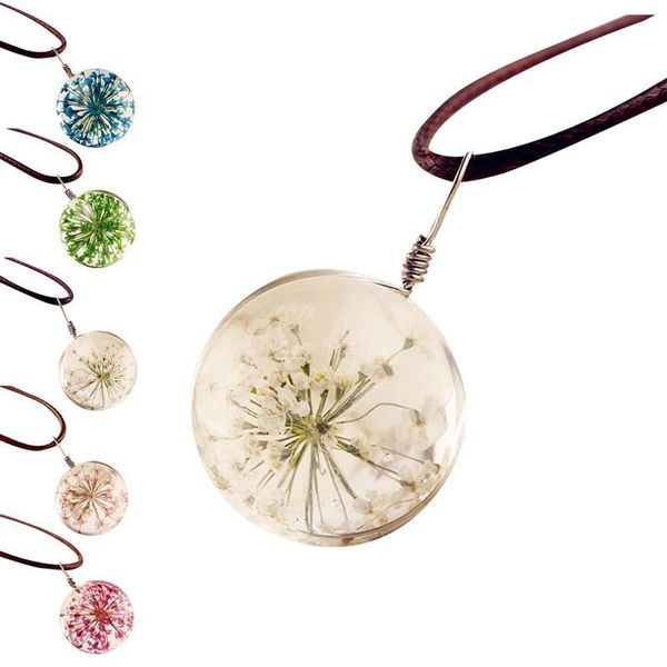 glass charms pendant necklace dried flower round necklaces for women jewelry fashion transparent, Silver
glass charms pendant necklace dried flower round necklaces for women jewelry fashion transparent, Silver