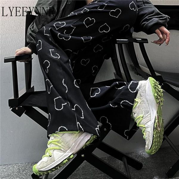women's pants & capris lyeeynnr japanese streetwear wide leg women love heart pattern casual loose trousers chic high waist pantalones, Black;white
women's pants & capris lyeeynnr japanese streetwear wide leg women love heart pattern casual loose trousers chic high waist pantalones, Black;white