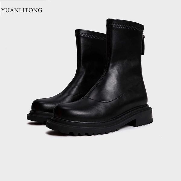net red same elastic martin boots 2021 autumn winter short boots korean student lace up casual women's sho, Black
net red same elastic martin boots 2021 autumn winter short boots korean student lace up casual women's sho, Black