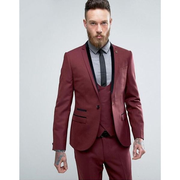 men's suits & blazers suit smolking groom fine fit and culinary evening for burgundy man single casual breasted, White;black
men's suits & blazers suit smolking groom fine fit and culinary evening for burgundy man single casual breasted, White;black