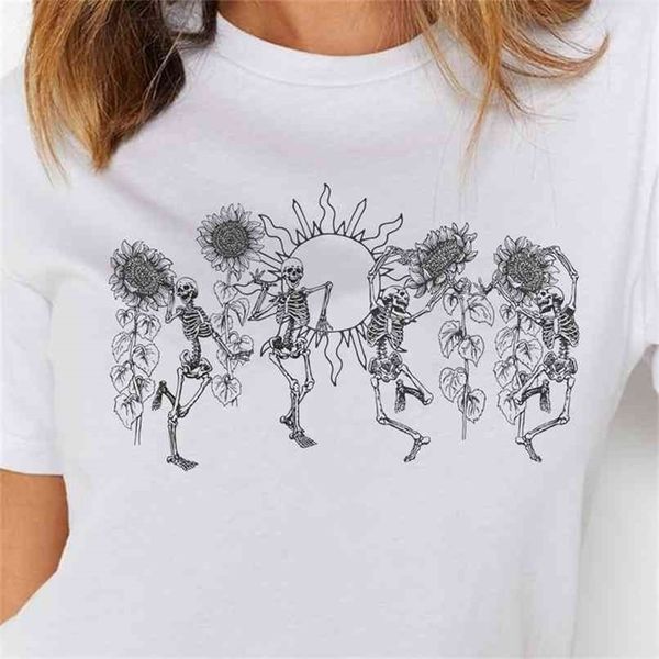 four skeleton dance letter print t shirt vintage cotton graphic tee short sleeve tshirt 210512, White
four skeleton dance letter print t shirt vintage cotton graphic tee short sleeve tshirt 210512, White
