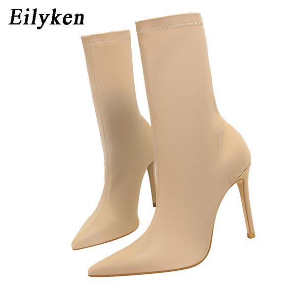 eilyken 2021 winter fashion women boots beige pointed toe elastic ankle boots heels shoes autumn winter female socks, Black
eilyken 2021 winter fashion women boots beige pointed toe elastic ankle boots heels shoes autumn winter female socks, Black