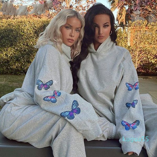 women's hoodies & sweatshirts hooded long sleeve butterfly print pockets casual loose solid woman fashion autumn outwear, Black
women's hoodies & sweatshirts hooded long sleeve butterfly print pockets casual loose solid woman fashion autumn outwear, Black