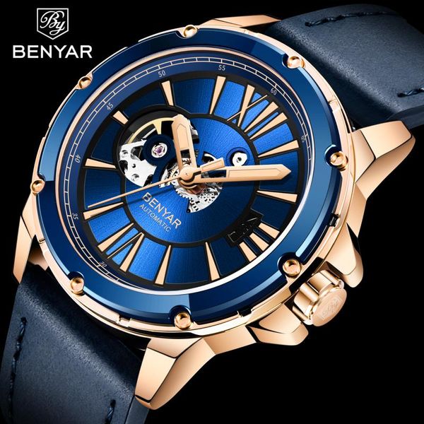 wristwatches benyar 2021 automatic mechanical watch military sports waterproof men classic fashion leather relogio masculino, Slivery;brown
wristwatches benyar 2021 automatic mechanical watch military sports waterproof men classic fashion leather relogio masculino, Slivery;brown