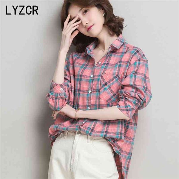 lyzcr women's blouses plaid shirts for women spring cotton women and blouses long sleeve plaid ladies casual blusas 210401, White
lyzcr women's blouses plaid shirts for women spring cotton women and blouses long sleeve plaid ladies casual blusas 210401, White
