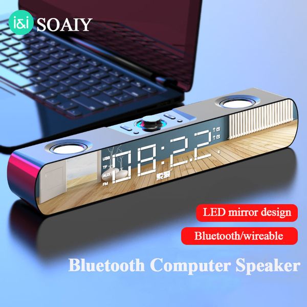 soaiy multimedia bluetooth speaker subwoofer with led display clock soundbar for tv computers louldspeaker for home theater
soaiy multimedia bluetooth speaker subwoofer with led display clock soundbar for tv computers louldspeaker for home theater