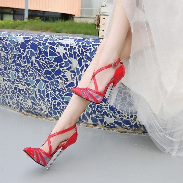 sandals spring 16cm pointed stiletto super high heel lace party dress women's single shoes sequined metal prom plus size fsuw, Black
sandals spring 16cm pointed stiletto super high heel lace party dress women's single shoes sequined metal prom plus size fsuw, Black
