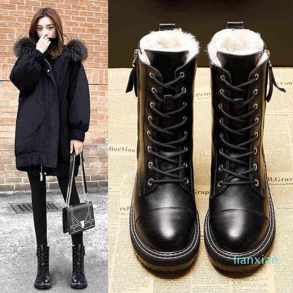 boots snow women new winter female waterproof antiskid martin fur leather warm platform plus size, Black
boots snow women new winter female waterproof antiskid martin fur leather warm platform plus size, Black