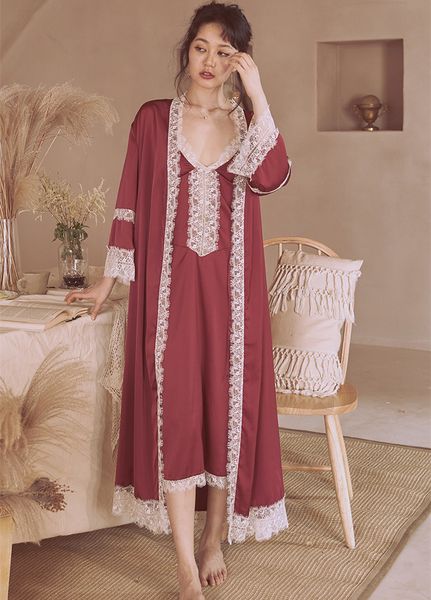 pyjamas elegant bride robe ing gown ladies romantic set women nightgown spring night sleepwear ins fashion 3zxw, Black;white
pyjamas elegant bride robe ing gown ladies romantic set women nightgown spring night sleepwear ins fashion 3zxw, Black;white