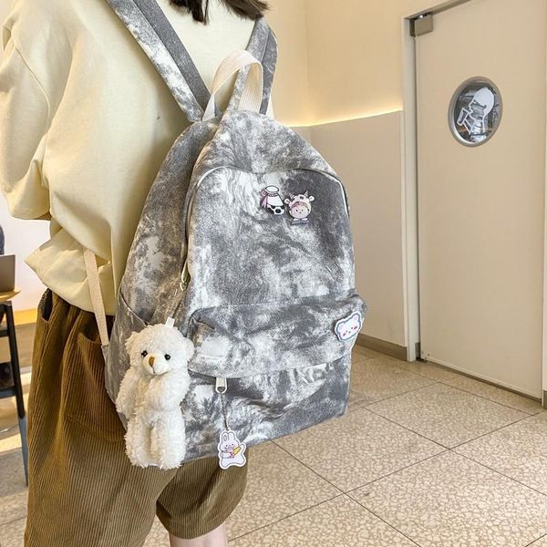 school bags harajuku fashion gradient color women's backpack large capacity canvas student bag 
school bags harajuku fashion gradient color women's backpack large capacity canvas student bag