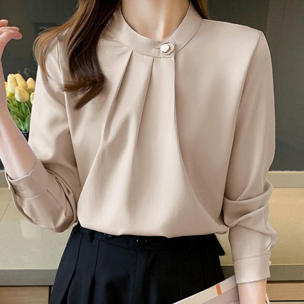 women's blouses & shirts autumn women chiffon blouse shirt long sleeve blusas mujer de moda 2021 femme f86, White
women's blouses & shirts autumn women chiffon blouse shirt long sleeve blusas mujer de moda 2021 femme f86, White