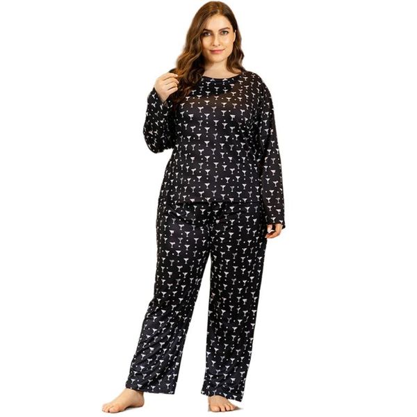 plus size tracksuits sleepwear set women black print t-shirt trousers large homewear two pieces suit nightwear pajamas
plus size tracksuits sleepwear set women black print t-shirt trousers large homewear two pieces suit nightwear pajamas