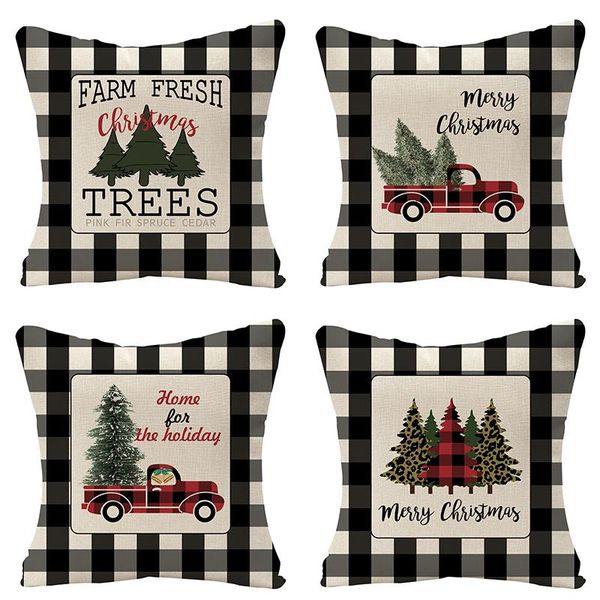 pillow case 4pcs merry christmas cushion cover black check grid decorative pillows home decoration throw pillowcase
pillow case 4pcs merry christmas cushion cover black check grid decorative pillows home decoration throw pillowcase