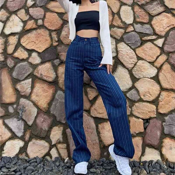 High Waist Loose Straight Jeans Woman Plus Size 2xl Casual Striped Mom Jeans Washed Boyfriend Femme, Blue
High Waist Loose Straight Jeans Woman Plus Size 2xl Casual Striped Mom Jeans Washed Boyfriend Femme, Blue