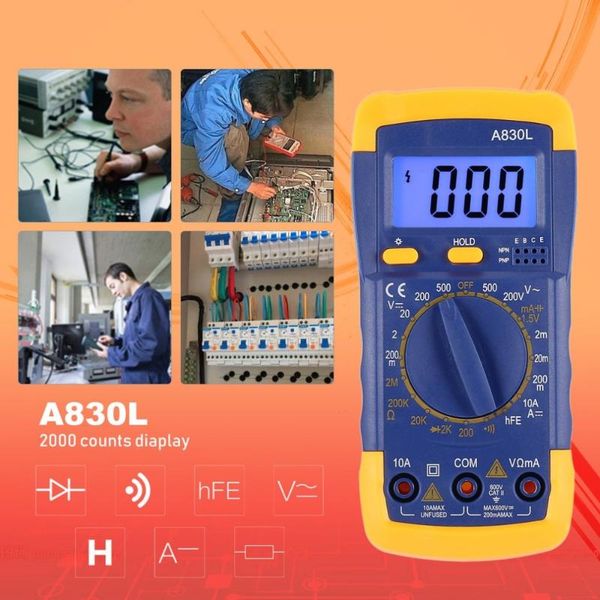 multimeters a830l backlight digital lcd multimeter voltmeter ammeter ac dc diode resistence ohm volt tester test current data hold
multimeters a830l backlight digital lcd multimeter voltmeter ammeter ac dc diode resistence ohm volt tester test current data hold