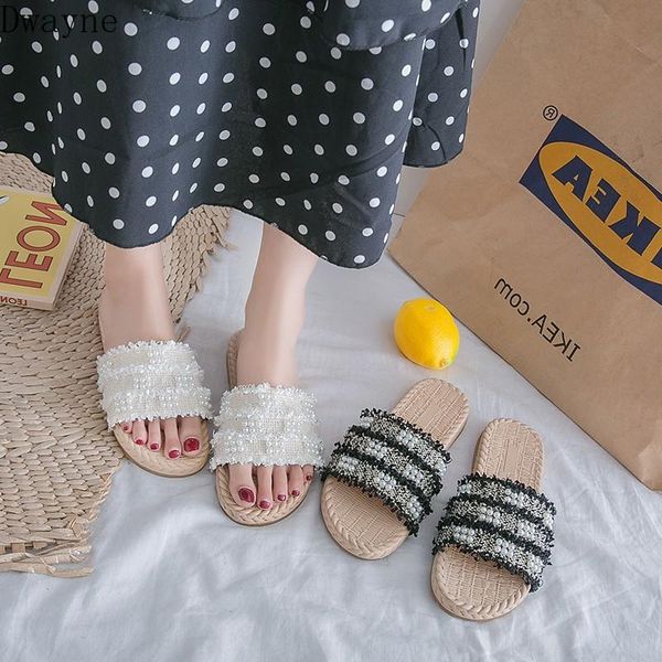 slippers 2021 summer pearl weaving sandals and korean fashion flat beach outdoor women's, Black
slippers 2021 summer pearl weaving sandals and korean fashion flat beach outdoor women's, Black