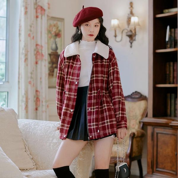 to film in the red long han edition loose little lambs wool coat female winter women's jackets, Black;brown
to film in the red long han edition loose little lambs wool coat female winter women's jackets, Black;brown