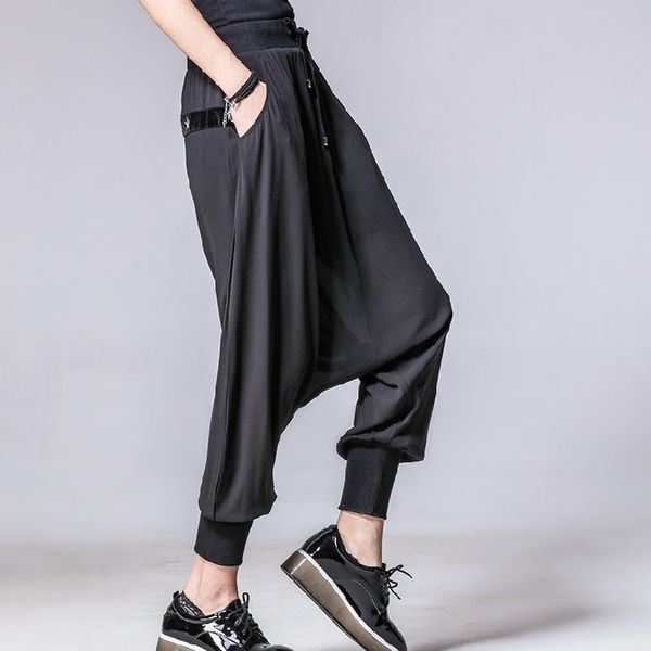capri 2021 spring solid black drawstring string loose causal pockets large size women with high waist harem ra224 pants, Black;white
capri 2021 spring solid black drawstring string loose causal pockets large size women with high waist harem ra224 pants, Black;white