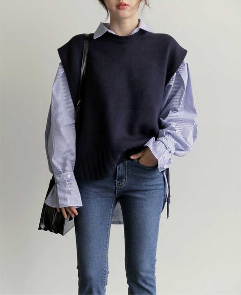 loose sleeveless sweater spring autumn women vest sweaters knitting vest joker knitted vest wool oversize girls pullover 211008, Black;white
loose sleeveless sweater spring autumn women vest sweaters knitting vest joker knitted vest wool oversize girls pullover 211008, Black;white