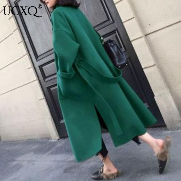 women's wool & blends casual notched collar loose women woolen coats 2021 autumn winter thicken warm split female blend coat, Black
women's wool & blends casual notched collar loose women woolen coats 2021 autumn winter thicken warm split female blend coat, Black