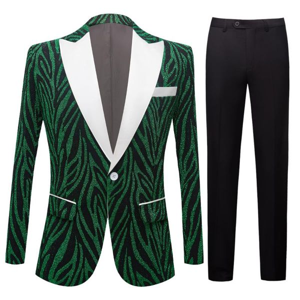men's suits & blazers green zebra pattern suit jacket tuxedo shawl lapel wedding high-end fashion slim xl business, White;black
men's suits & blazers green zebra pattern suit jacket tuxedo shawl lapel wedding high-end fashion slim xl business, White;black