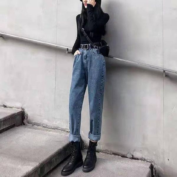 cotton jeans for women high waist harem straight spring plus size denim pants blue women's
cotton jeans for women high waist harem straight spring plus size denim pants blue women's