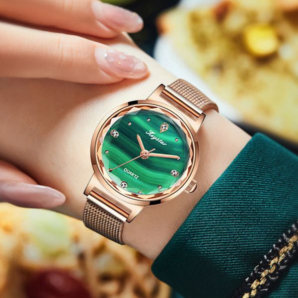 ladies watch steel milan net belt malachite green quartz watch waterproof korean version of the tiktok live broadcast, Slivery;brown
ladies watch steel milan net belt malachite green quartz watch waterproof korean version of the tiktok live broadcast, Slivery;brown