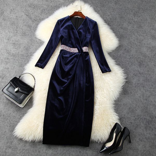 casual dresses fall winter long sleeve v neck pink / blue pure color velour panelled beaded mid-calf dress elegant ln05t11527 kmd5, Black;gray
casual dresses fall winter long sleeve v neck pink / blue pure color velour panelled beaded mid-calf dress elegant ln05t11527 kmd5, Black;gray