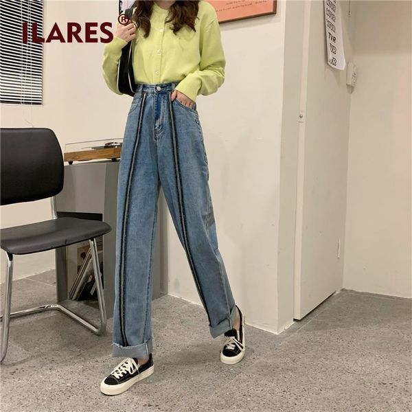 jeans women korean style loose high waist straight pants stitching denim wide legs office lady winter fashion light women's, Blue
jeans women korean style loose high waist straight pants stitching denim wide legs office lady winter fashion light women's, Blue