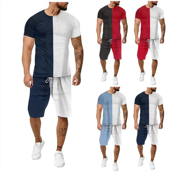 summer leisure sports color stitching mens tracksuits shirts shorts two pieces suit outdoor fitness charm crop cotton soft cozy, Gray
summer leisure sports color stitching mens tracksuits shirts shorts two pieces suit outdoor fitness charm crop cotton soft cozy, Gray