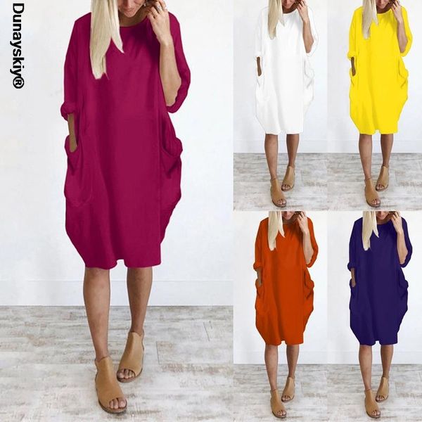 casual dresses 2021 summer fashion women pocket loose ladies round neck knee-length femme dress, Black;gray
casual dresses 2021 summer fashion women pocket loose ladies round neck knee-length femme dress, Black;gray
