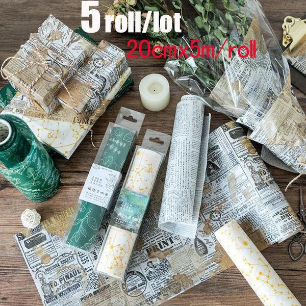 gift wrap 5rolls 20cmx5m diy retro theme wrapping paper book creative papercraft handmade scrapbooking
gift wrap 5rolls 20cmx5m diy retro theme wrapping paper book creative papercraft handmade scrapbooking
