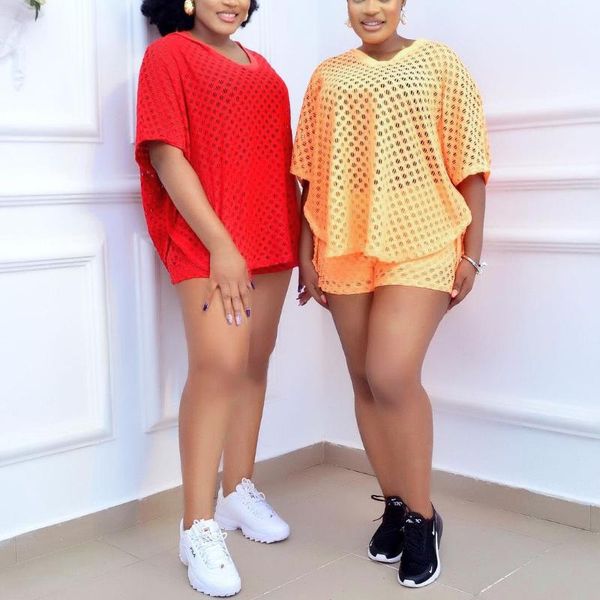 women's tracksuits african ladies causal shorts sets summer 2021 solid hollow out loose fashion high street wear outfits two pieces mat, Gray
women's tracksuits african ladies causal shorts sets summer 2021 solid hollow out loose fashion high street wear outfits two pieces mat, Gray