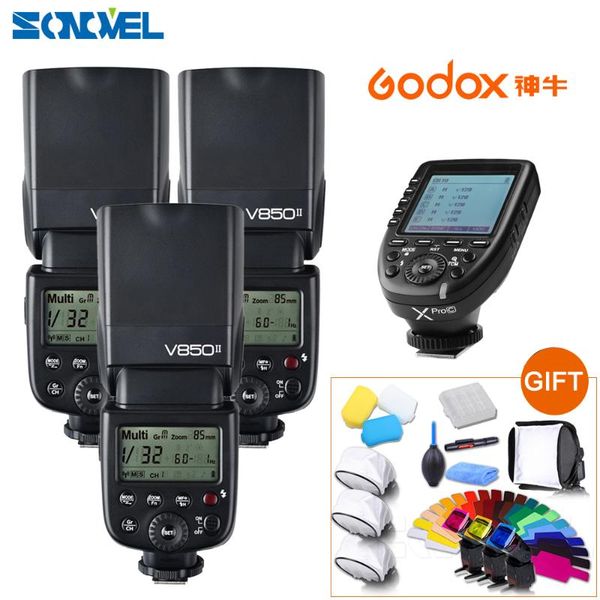 3x godox v850ii gn60 hss 2.4g wireless x system flash speedlite li-ion battery +xpro-c transmitter for cameras flashes
3x godox v850ii gn60 hss 2.4g wireless x system flash speedlite li-ion battery +xpro-c transmitter for cameras flashes