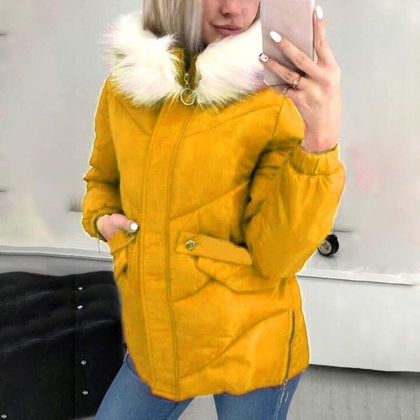 women's down & parkas winter coat women fashion jacket cotton padded parka outwear casual furry hooded solid female 3dt6, Black
women's down & parkas winter coat women fashion jacket cotton padded parka outwear casual furry hooded solid female 3dt6, Black