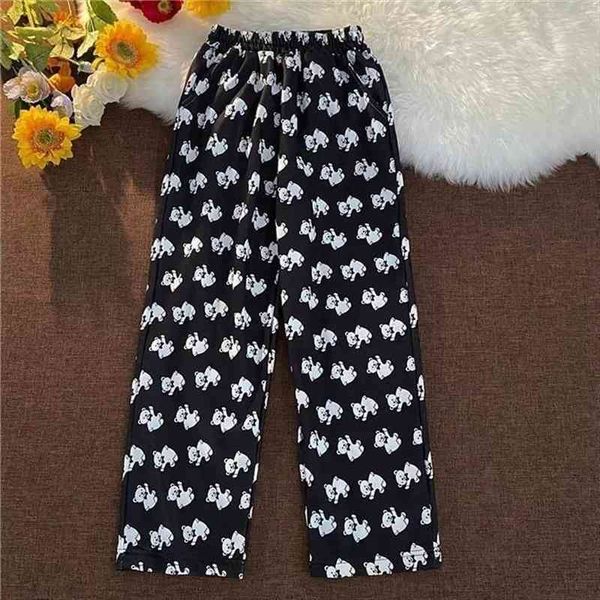 bear print anime wide leg pant fashion korean style pants women high waist loose casual women clothing, Black;white
bear print anime wide leg pant fashion korean style pants women high waist loose casual women clothing, Black;white