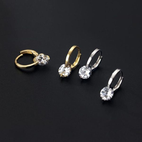hoop & huggie 925 sterling silver simple zirconia endless earrings a1927, Golden;silver
hoop & huggie 925 sterling silver simple zirconia endless earrings a1927, Golden;silver