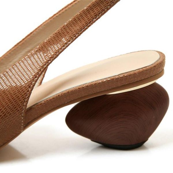 women sandals shoes high heel chunky pointed toe slingback pumps, Black 
women sandals shoes high heel chunky pointed toe slingback pumps, Black