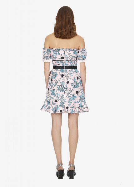a line new bow fashion runway summer women's ruffle casual floral printed party dress above knee slash nack, Black;gray
a line new bow fashion runway summer women's ruffle casual floral printed party dress above knee slash nack, Black;gray
